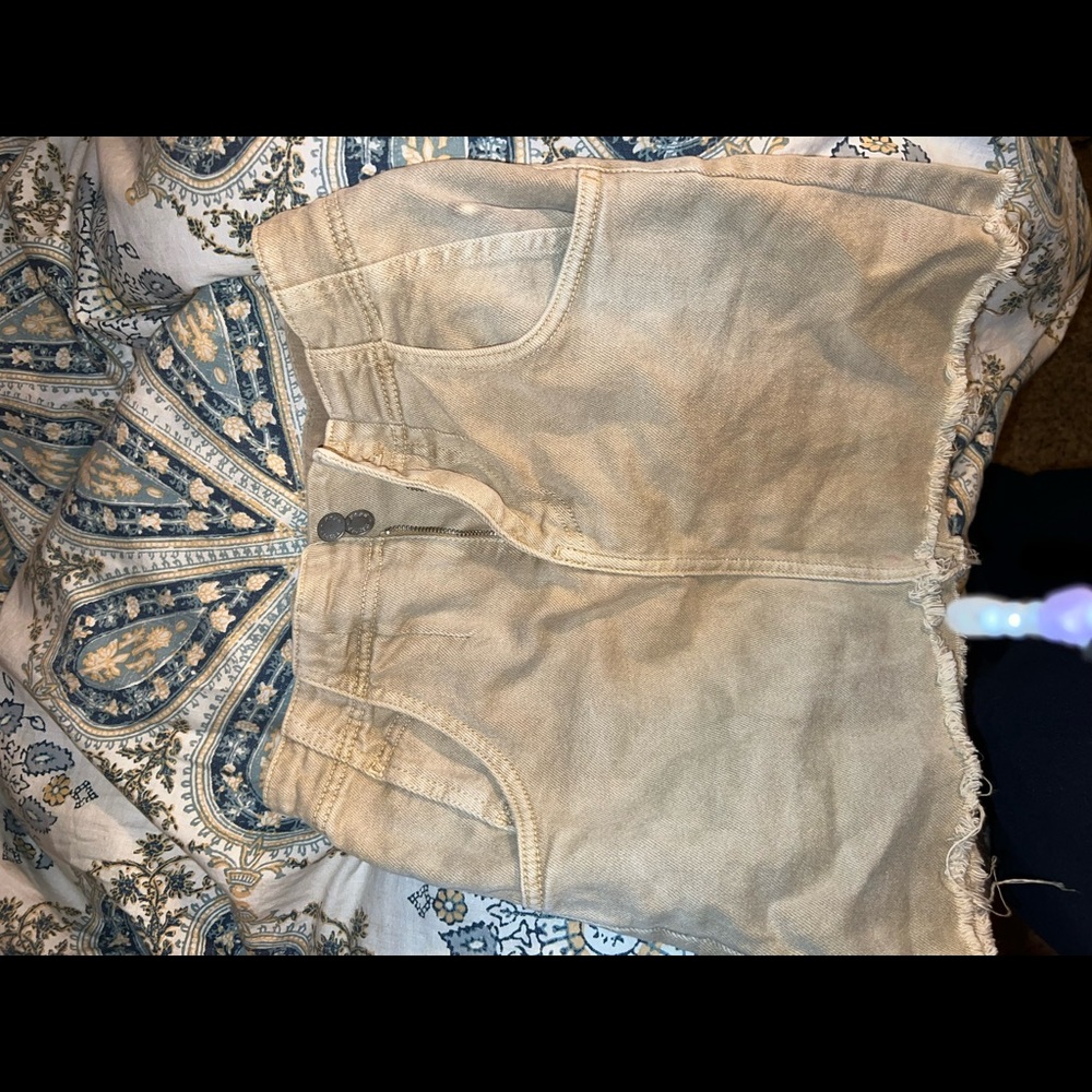 Free people khaki mini skirt